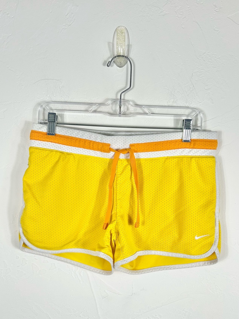Nike The Athletic Dept Y2K Yellow Mesh Running Shorts Women's Size M